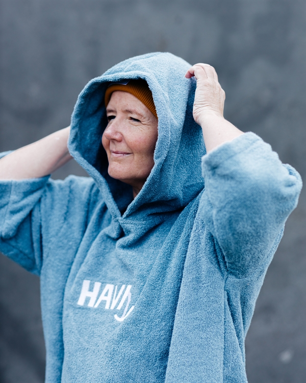 HAVS Poncho Towel - Dusty Blue